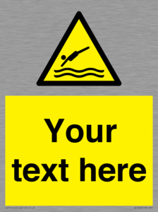 Custom Warning diving area